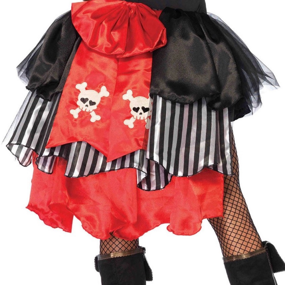 Leg Avenue Black and Red Pirate Skirt/One Size